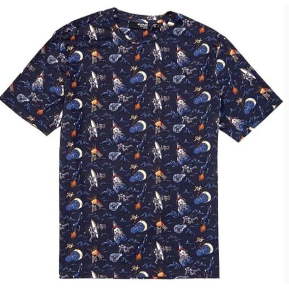 NWT Murano Interstellar Collection Liquid Luxury Slim-Fit Astronaut Print Shirt